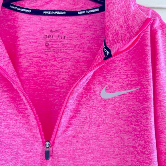 NIKE ELEMENT QUARTER ZIP PULLOVER TOP SHIRT XS BRIGHT PINK RUNNING GOLF WORKOUT - Picture 4 of 8